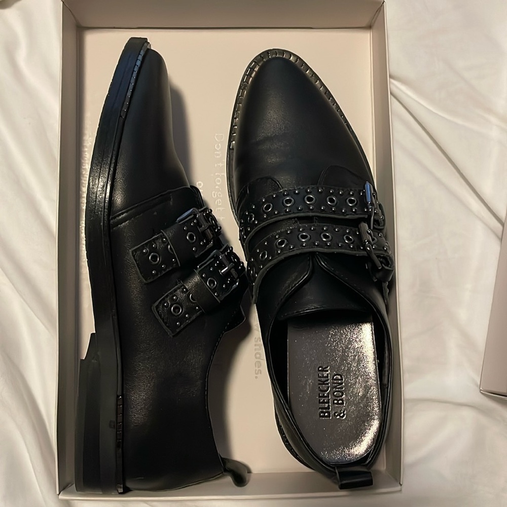 worn once, Bleecker and bond, metal stud shoes